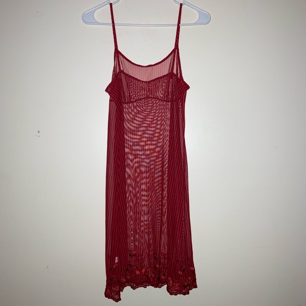 Red Striped Sheer Slip - Picture 3 of 6
